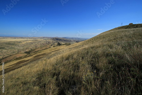 Azerbaijan desert, view from David Gareja monastery complex, Georgia 