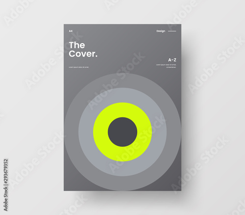 Amazing business presentation vector A4 vertical orientation front page mock up. Modern corporate report cover abstract geometric illustration design layout. Company identity brochure template.