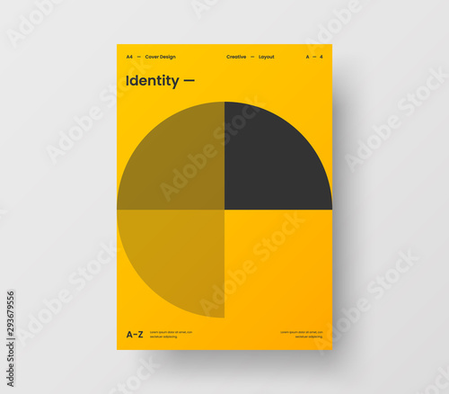 Amazing business presentation vector A4 vertical orientation front page mock up. Modern corporate report cover abstract geometric illustration design layout. Company identity brochure template.