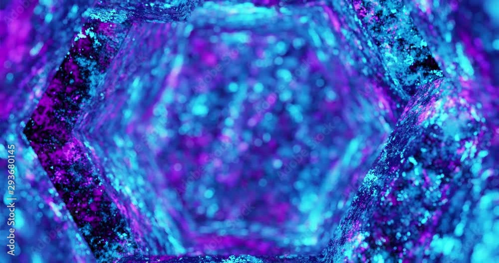 3D rendering loop footage. dynamic background. looped animation abstract motion background. endless space abstract technology tunnel