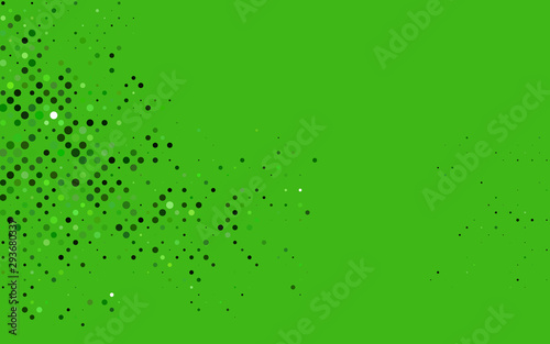 Light Green vector pattern with spheres. Beautiful colored illustration with blurred circles in nature style. Pattern for ads, booklets.