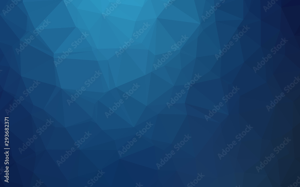Obraz premium Dark BLUE vector polygon abstract layout. Creative illustration in halftone style with gradient. Polygonal design for your web site.