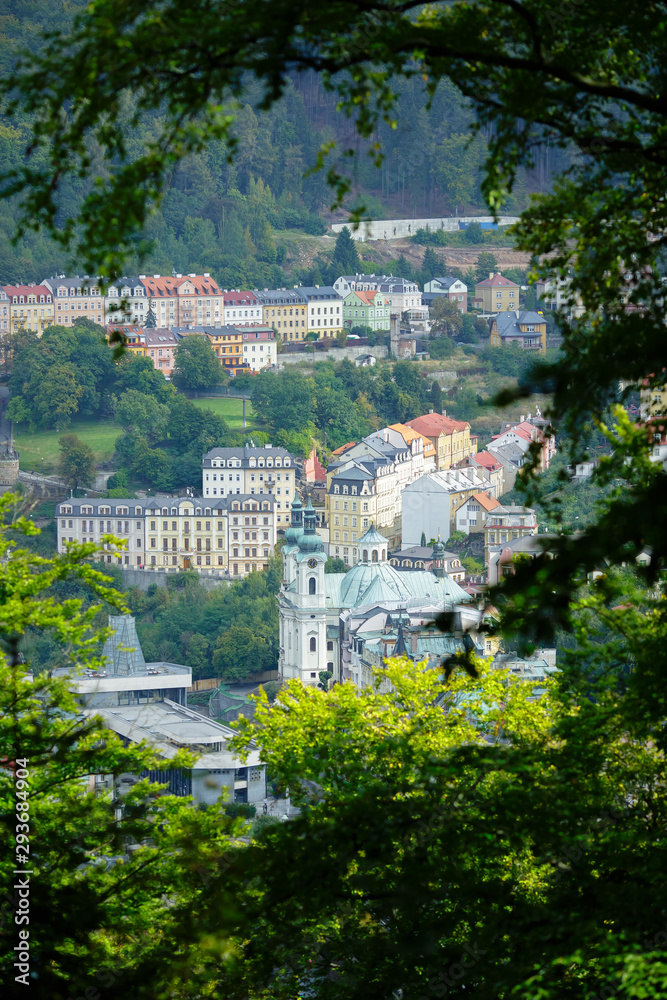 Karlovy Vary. View during the morning run