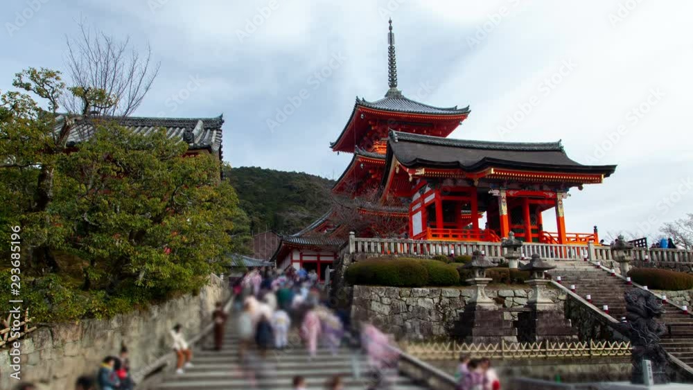 Kyoto Buddhist Temple Tourist Walk Japan Timelapse Kyoto Buddhist Temple Tourist Walk Japan Timelapse