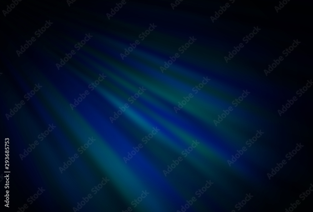 Fototapeta premium Dark BLUE vector backdrop with long lines.