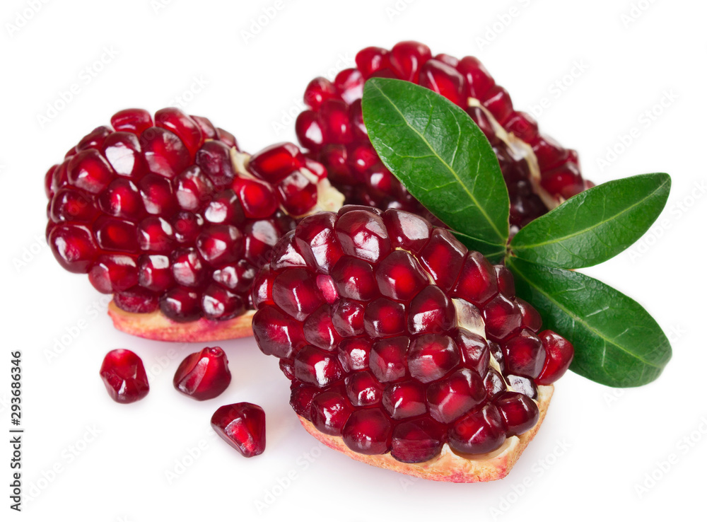 Fresh pomegranate on white background Fresh pomegranate on white background