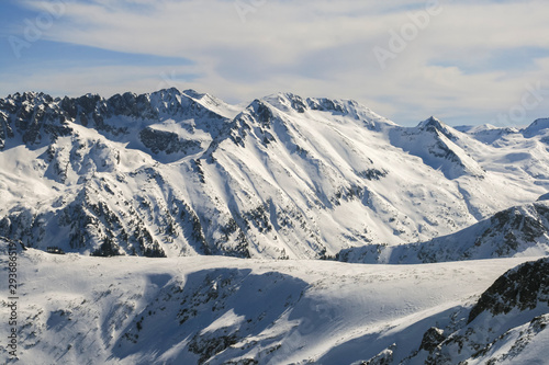 Winter panorama of Pirin Mountain  Bulgaria
