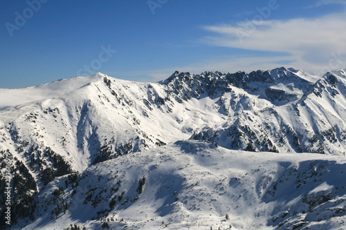 Winter panorama of Pirin Mountain  Bulgaria