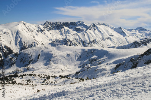 Winter panorama of Pirin Mountain, Bulgaria