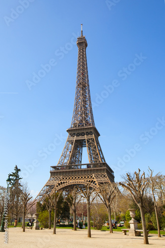 Eiffel Tower in  spring   Paris  France