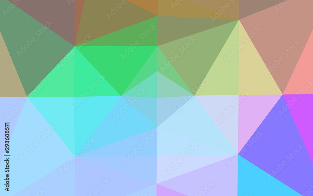 Obraz premium Light Multicolor, Rainbow vector blurry triangle template. A sample with polygonal shapes. Completely new design for your business.