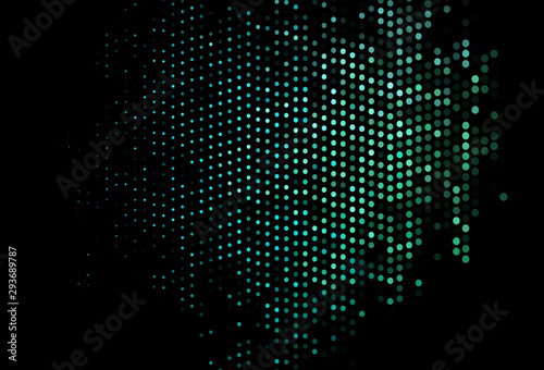 Dark Blue  Green vector texture with disks.