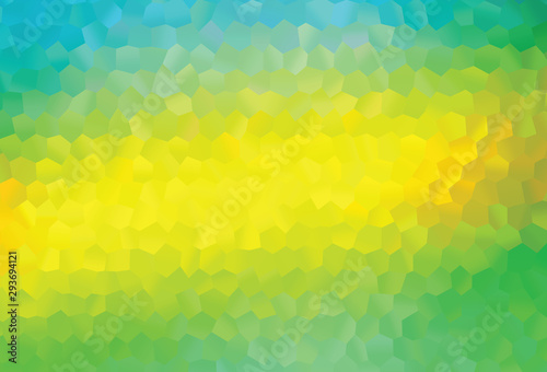 Light Green  Yellow vector pattern with colorful hexagons.