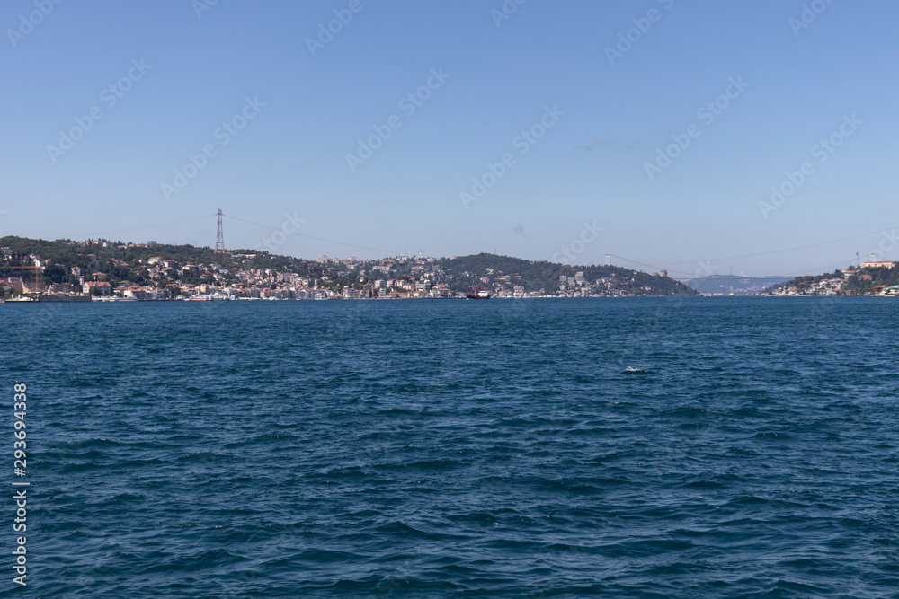 Panorama from Bosporus to city of Istanbul Panorama from Bosporus to city of Istanbul