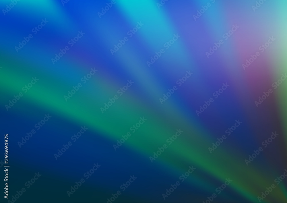 Fototapeta premium Light Blue, Green vector bokeh template. Colorful abstract illustration with gradient. A completely new template for your design.