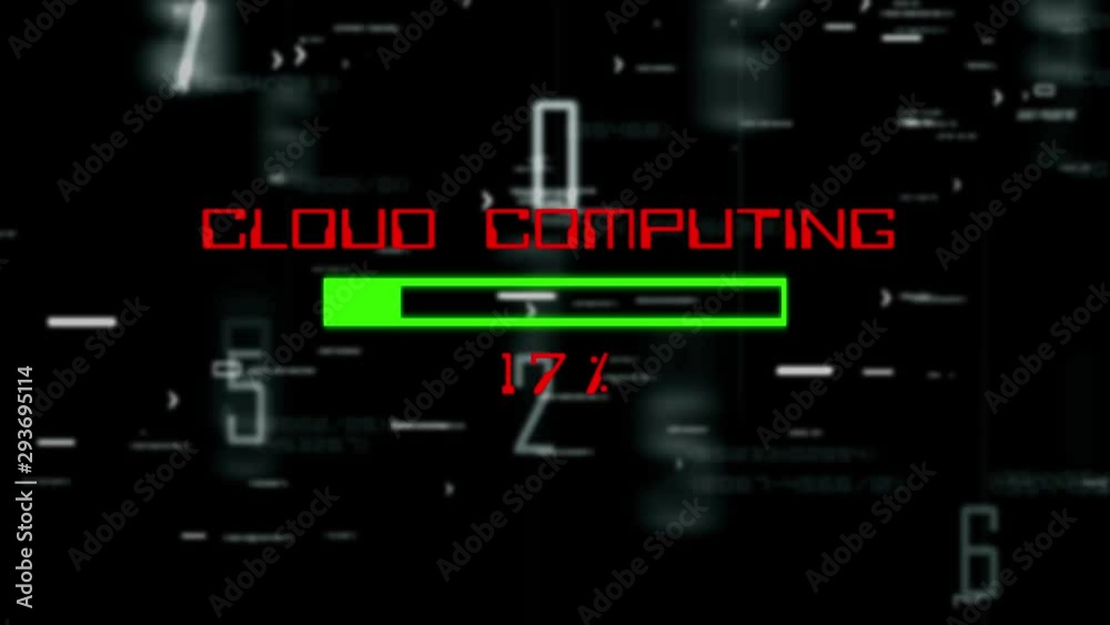 Cloud computing process on digital background Cloud computing process on digital background