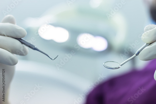 dental tools equipment mirror model stomatology medicine