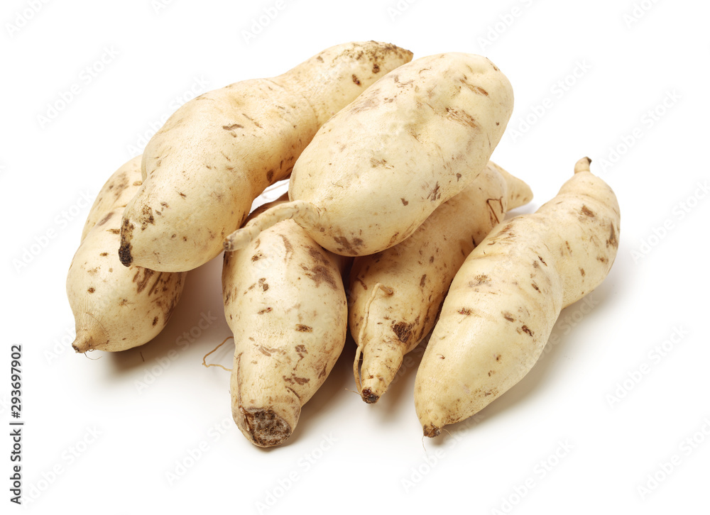 sweet potatoes on the white background sweet potatoes on the white background