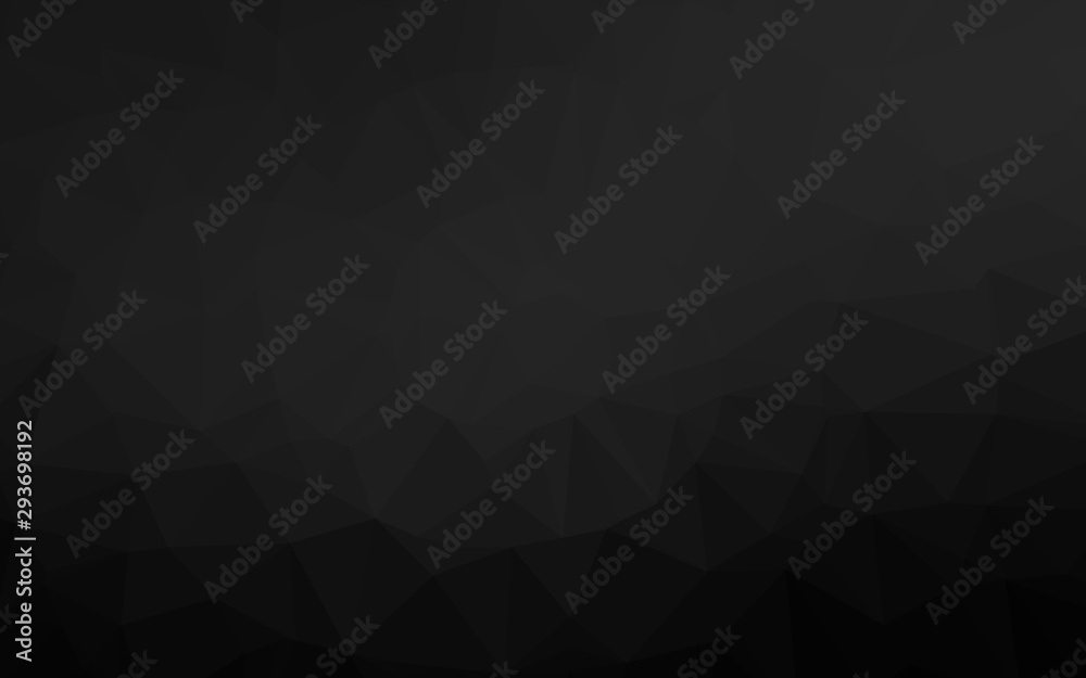Dark Silver, Gray vector low poly cover. Creative illustration in halftone style with gradient. Brand new style for your business design.