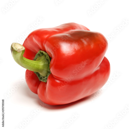 fresh bell pepper (capsicum) on white background