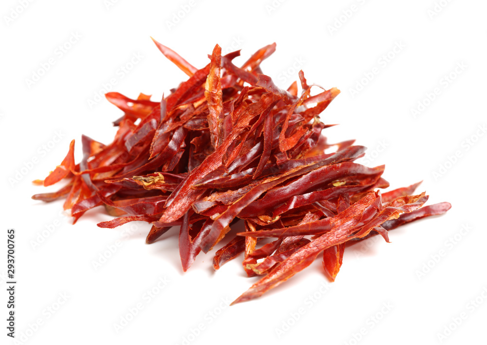 Fototapeta premium Dried Hot Chili Peppers on white background
