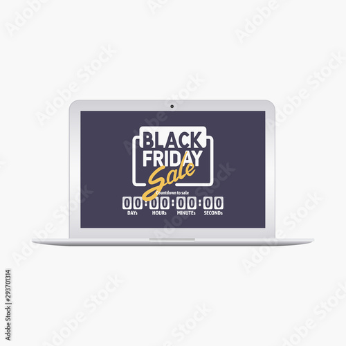 Black friday sale commerce. Isolated on a white background