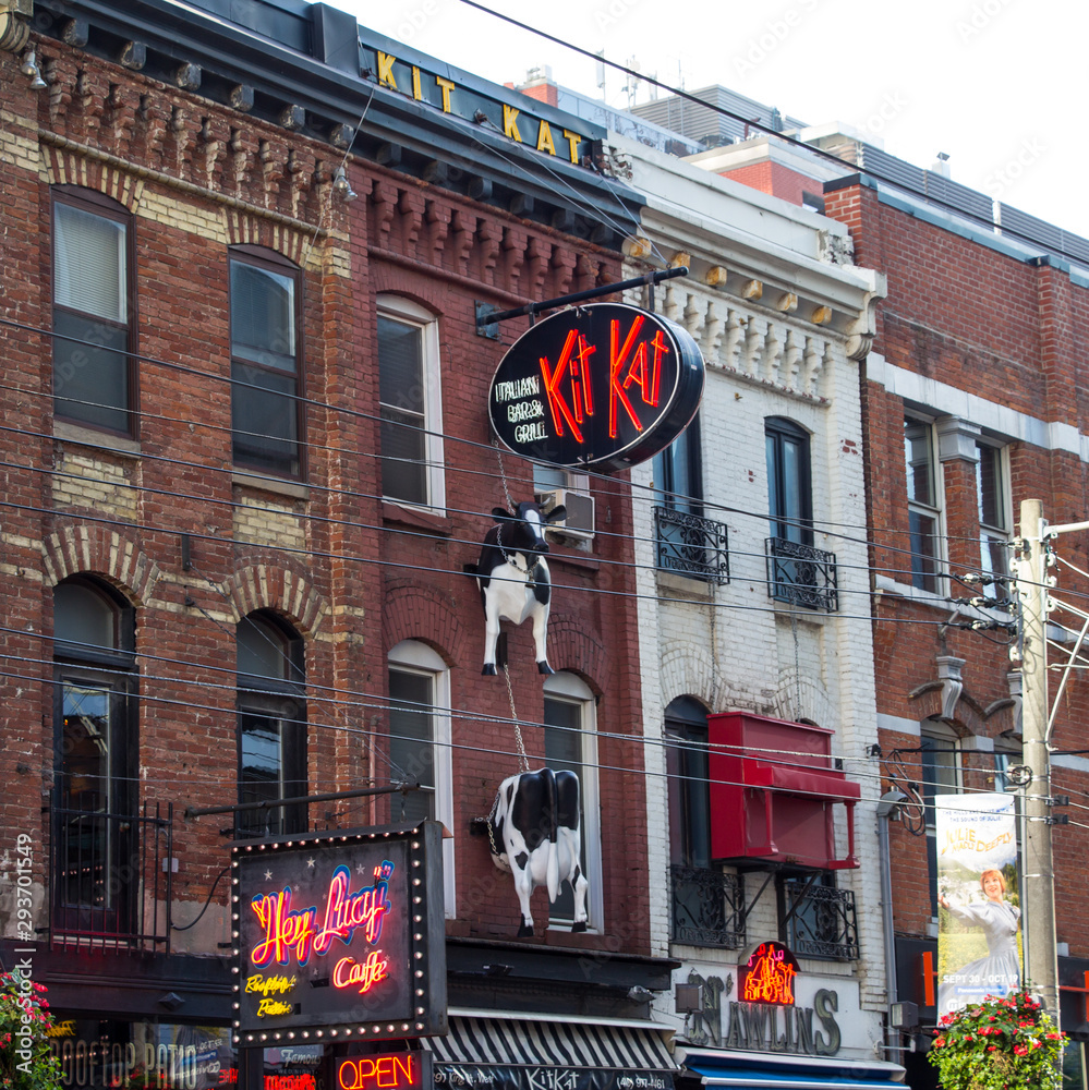 The Kit Kat Italian Bar & Grill in Toronto, Ontario, Canada. A local landmark in the downtown