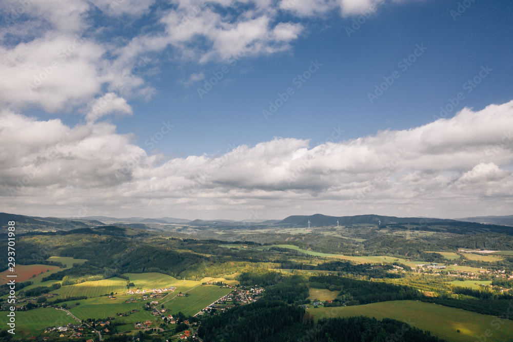 Fototapeta premium Aerial drone photography of Trutnov, Czech Republic. 