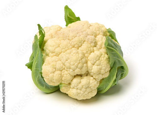 Fresh cauliflower on white background 