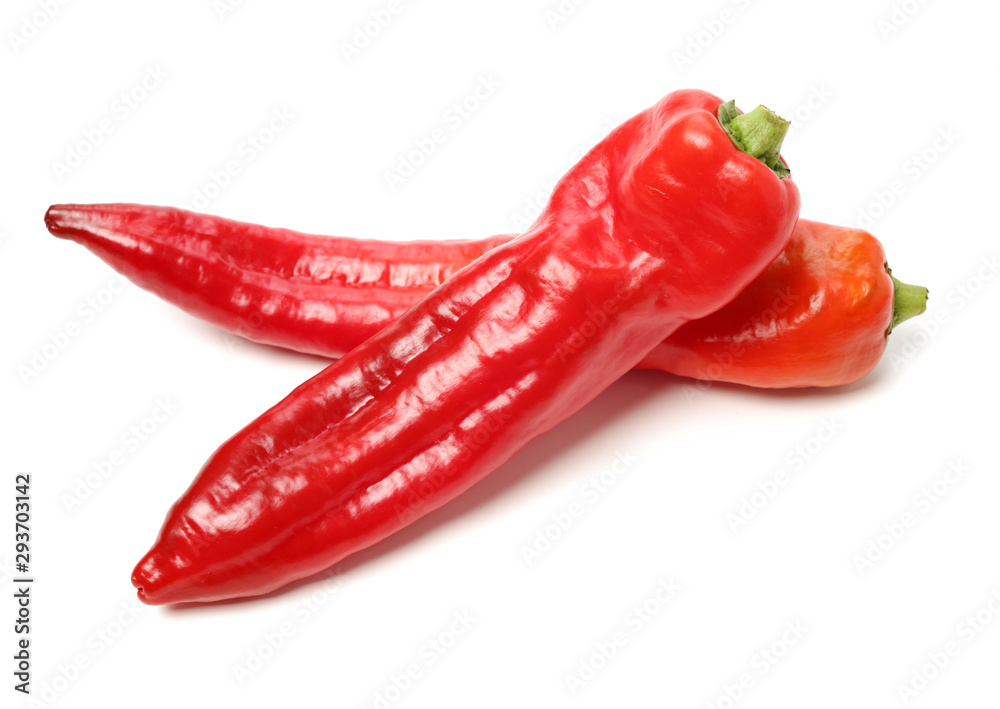 Fresh red pepper on white background Fresh red pepper on white background