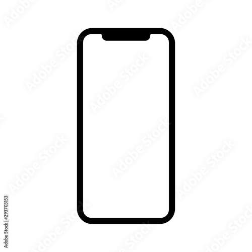 Next generation mobile phone / smartphone flat vector icon for apps and websites