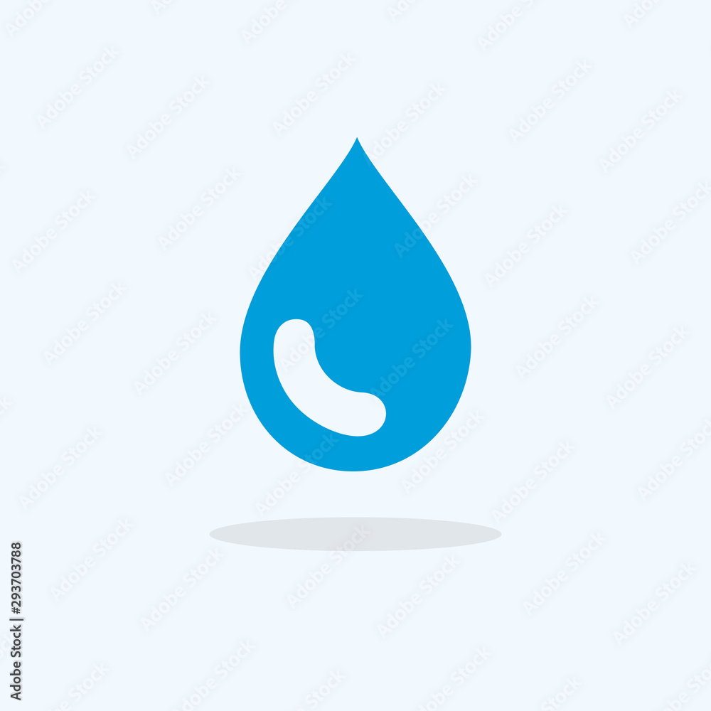 Blue drop water icon Blue drop water icon