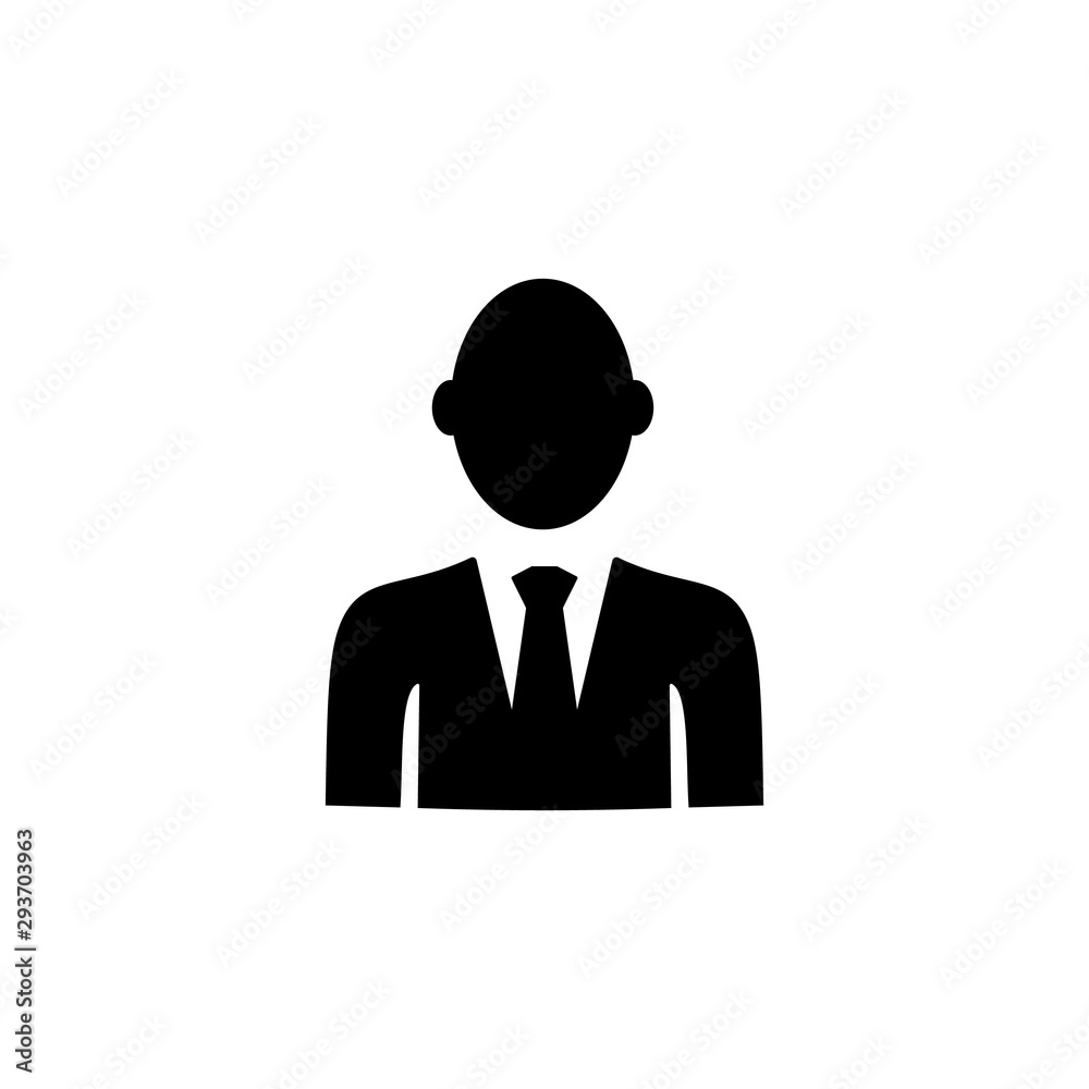 Business person silhouette icon Business person silhouette icon