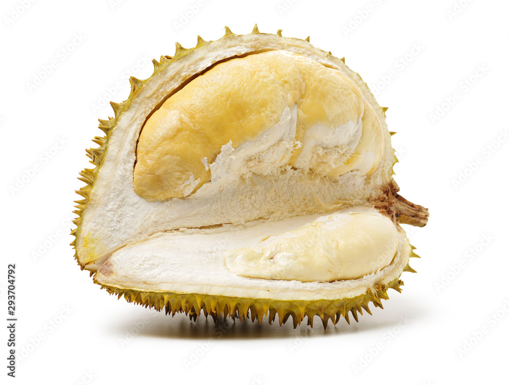 Fototapeta premium Owoce Durian w Azji Południowo-Wschodniej, król owoców na białym tle