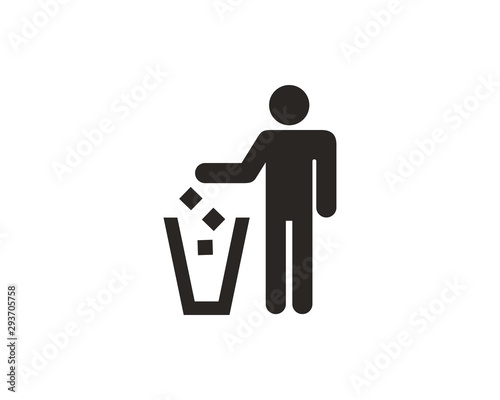 Do not litter icon symbol vector