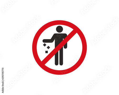 Do not litter icon symbol vector