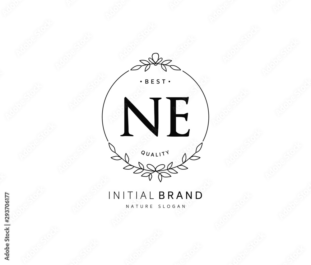N E NE Beauty vector initial logo, handwriting logo of initial signature, wedding, fashion, jewerly, boutique, floral and botanical with creative template for any company or business. N E NE Beauty vector initial logo, handwriting logo of initial signature, wedding, fashion, jewerly, boutique, floral and botanical with creative template for any company or business.