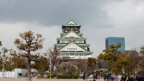 Wallpaper Mural Osaka Old Temple Tourist Destination Timelapse Torontodigital.ca