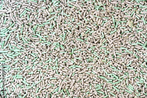 Obraz na płótnie Tofu Cat Litter for use in areas for cats to pee and pellets There are many colours mixed together. w salonie