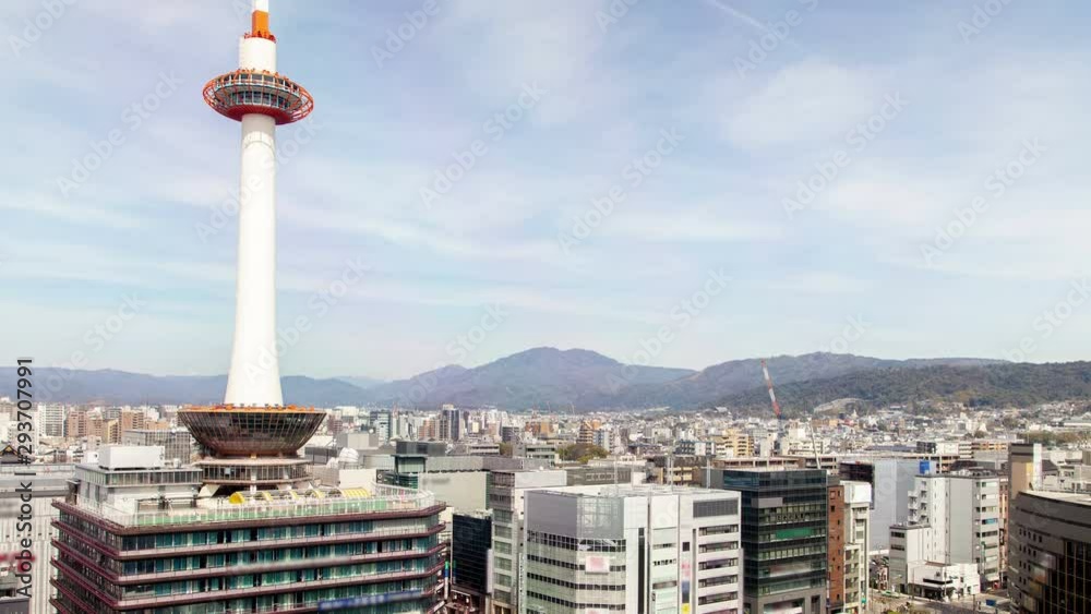 Kyoto Cityscape HIghrise Tower Japan Timelapse Kyoto Cityscape HIghrise Tower Japan Timelapse