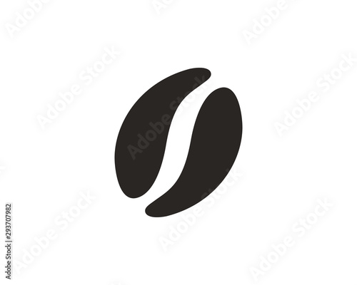 Coffee bean icon symbol vector