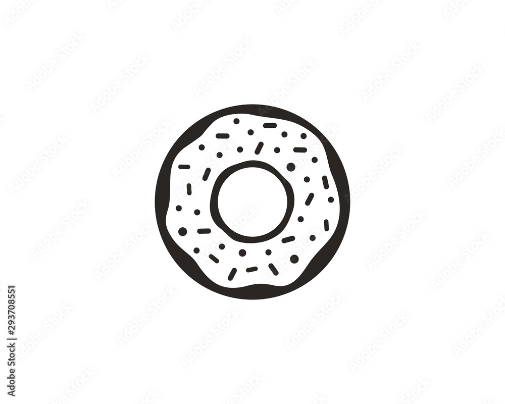 Donut icon symbol vector Donut icon symbol vector