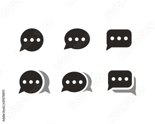Chat icon set symbol vector