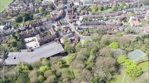 Winchester City from an aerial perspective. Basic tilt from South end photo