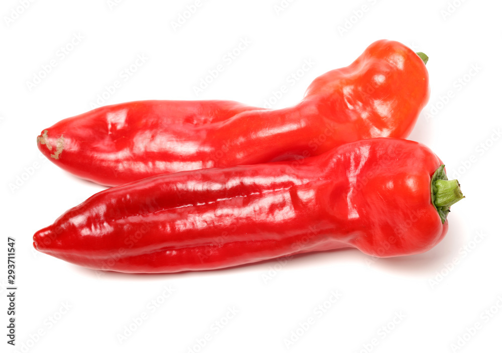 Fresh red pepper on white background Fresh red pepper on white background