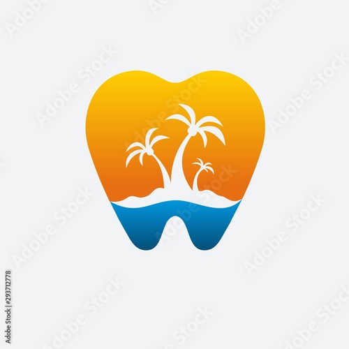 Dental beach logo design