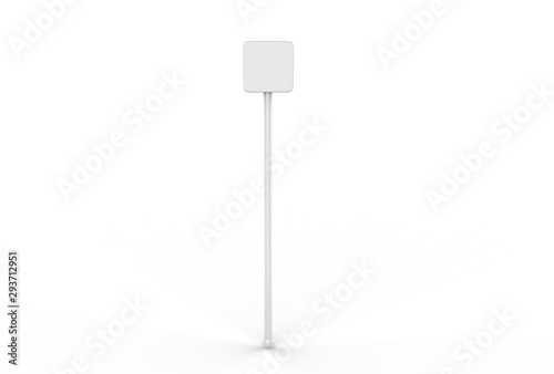 Promotional cocktail stirrer for branding. 3d render illustration.
