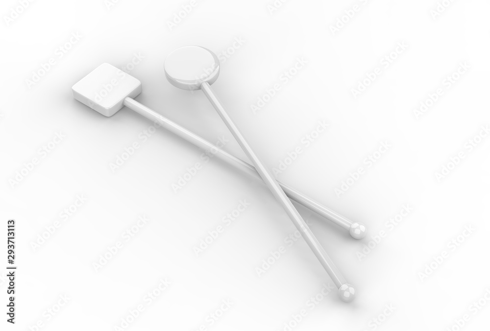 Promotional cocktail stirrer for branding. 3d render illustration. Promotional cocktail stirrer for branding. 3d render illustration.