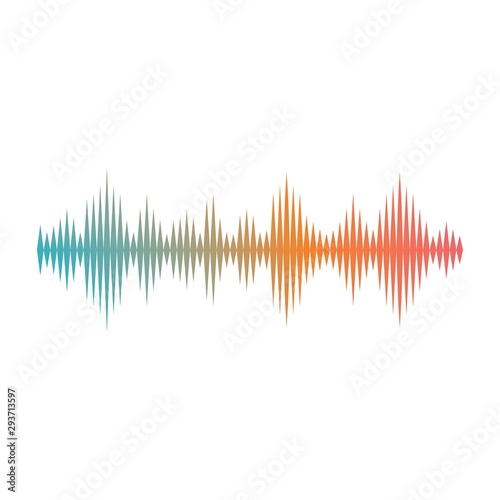 Sound waves vector illustration design 