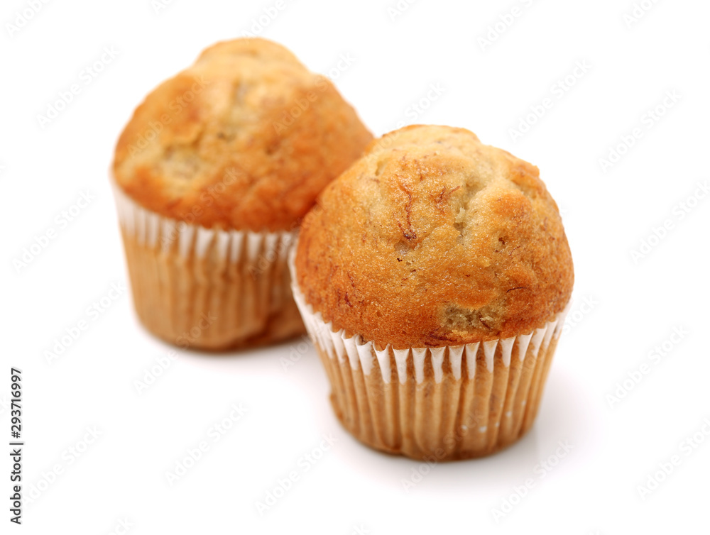 cup shape sponge cake on white background cup shape sponge cake on white background